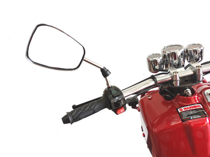 IceBear Maddog Gen I 150cc Scooter (PMZ150-19) - Left handle and left side view mirror on the