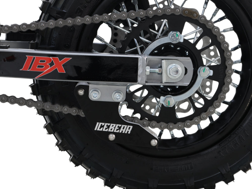 IceBear IBX AX90 90cc Pit Bike (PAD90-V2) - Rear wheel close-up AX90 90cc Pit Bike (PAD90-V2)