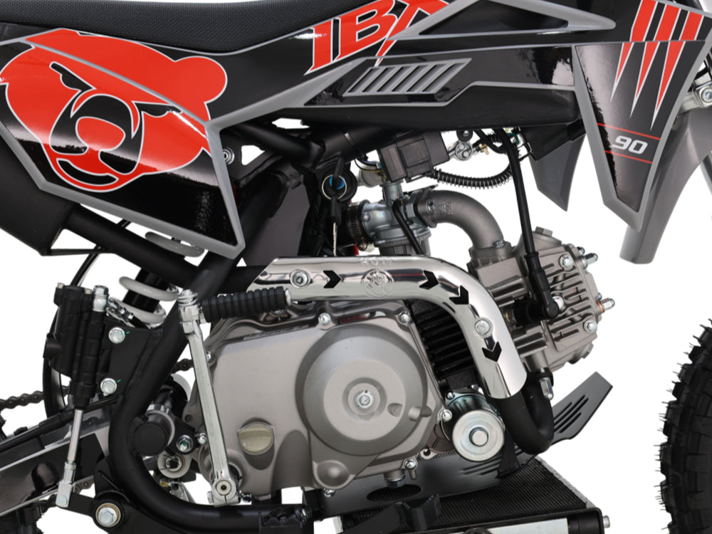IceBear IBX AX90 90cc Pit Bike (PAD90-V2) - Close-up of engine bay